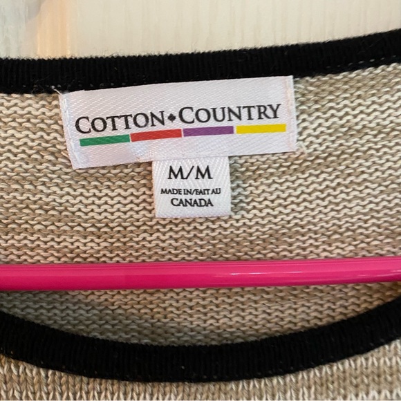 Cottage country 100% cotton sweater. Ladies size medium. Preowned. Deer image - Picture 5 of 5